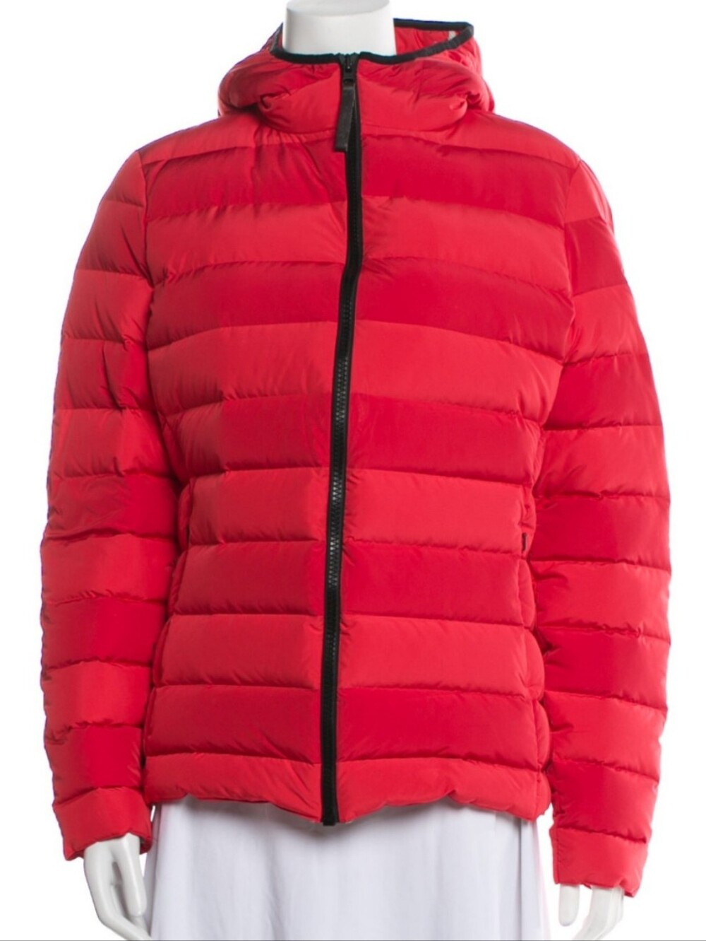 Capranea Quilted Down Jacket Hoodie Women's 10 Full Zip Puffer Coat Outerwear